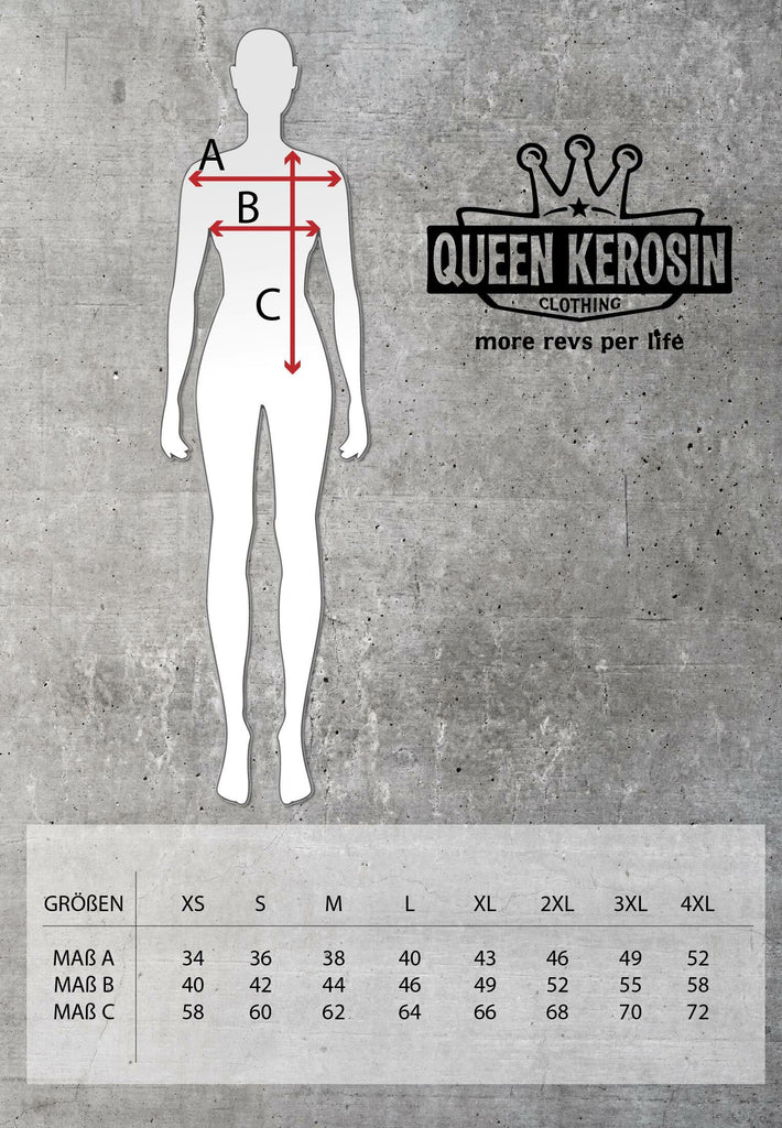 Queen Kerosin - Contrast T-Shirt mit Frontprint