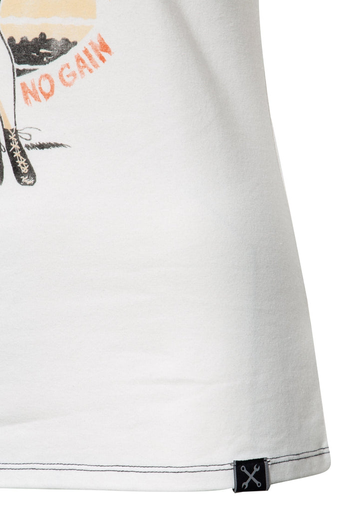 Queen Kerosin - Cooles Contrast - Shirt mit Print in der Front «Nobody's Baby»