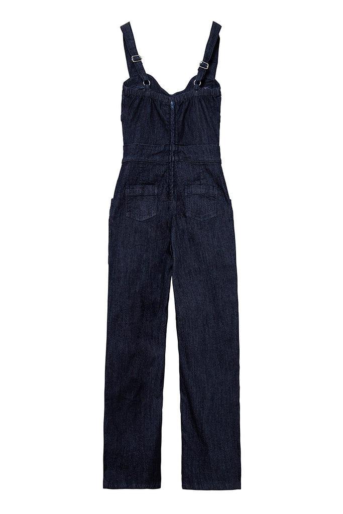 Queen Kerosin - Dungaree Jeans Jumpsuit im Vintage Look