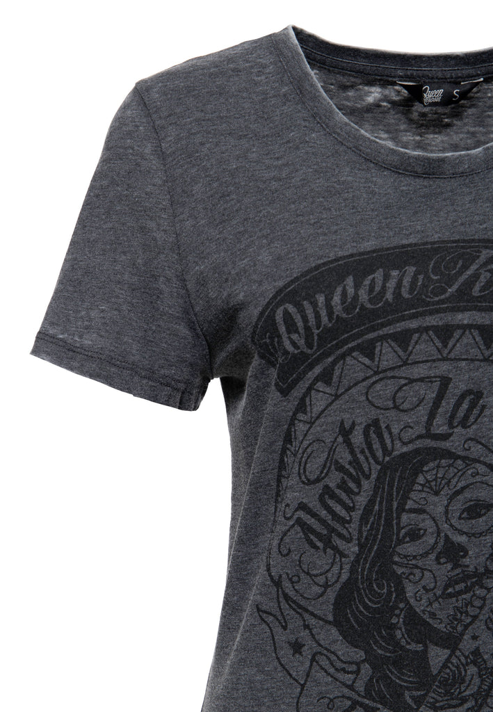 Queen Kerosin - Enzym Wash T - Shirt «Hasta La Muerte»