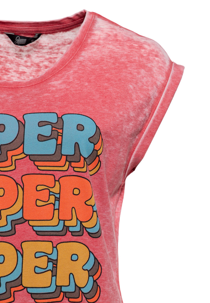 Queen Kerosin - Enzym Wash T - Shirt «Super Cutie»