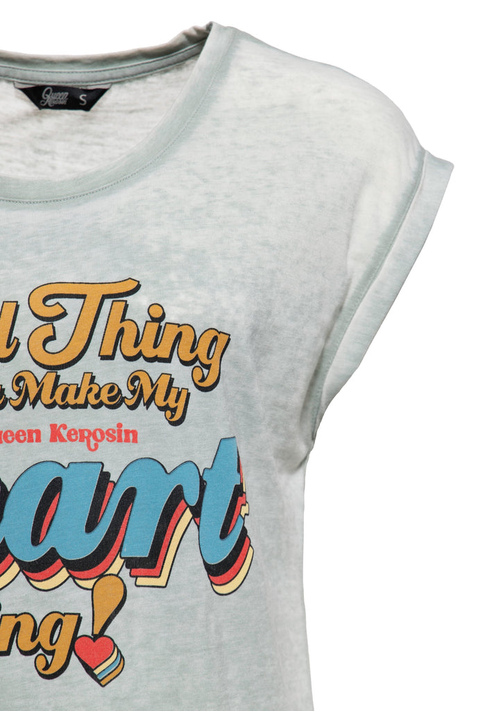 Queen Kerosin - Enzym Wash T - Shirt «Wild Thing»