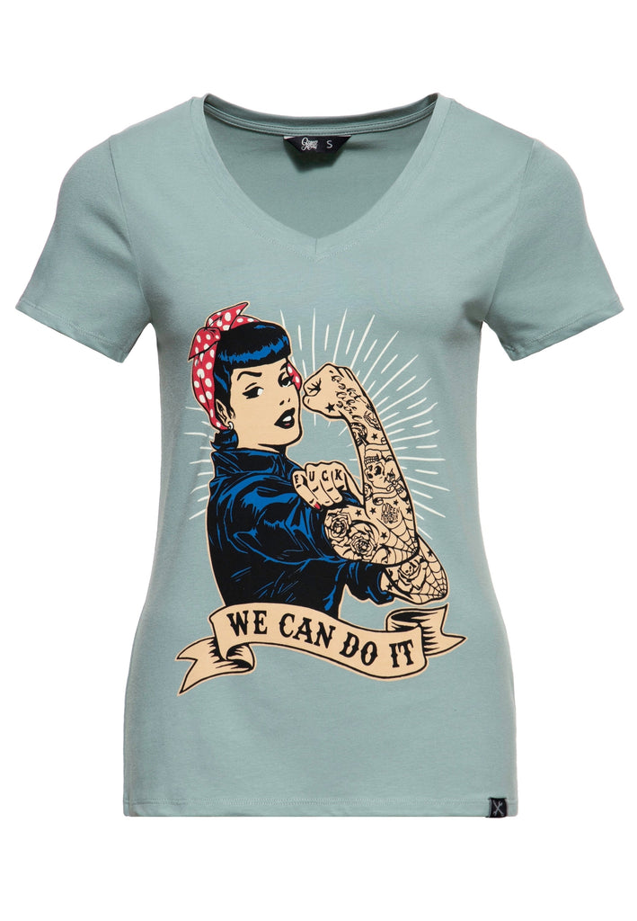 Queen Kerosin - Kurzarmshirt «We can do it - Inked»