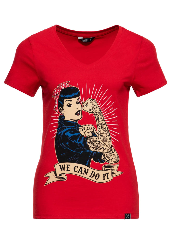 Queen Kerosin - Kurzarmshirt «We can do it - Inked»