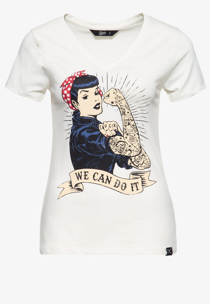 Queen Kerosin - Kurzarmshirt «We can do it - Inked»