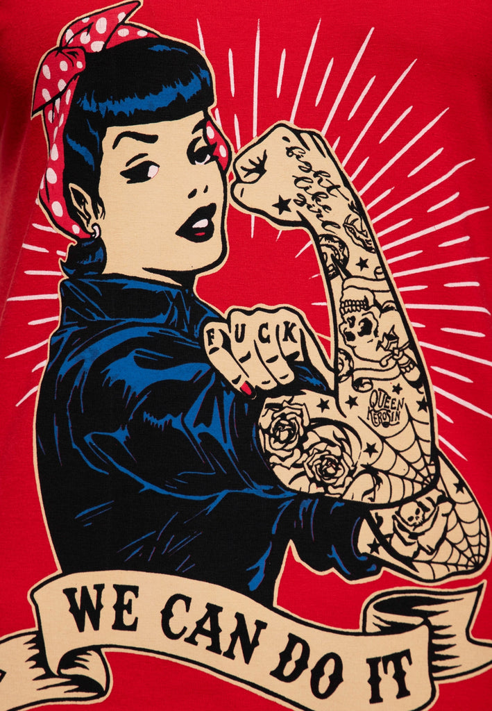 Queen Kerosin - Kurzarmshirt «We can do it - Inked»