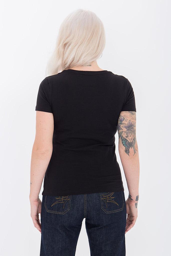 Queen Kerosin - Print - Shirt mit coolem Retro - Print «Flame Bar»