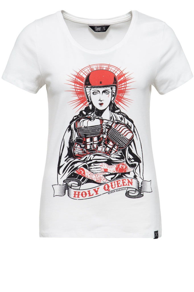 Queen Kerosin - Printshirt mit Motiv in der Front «Holy Queen»