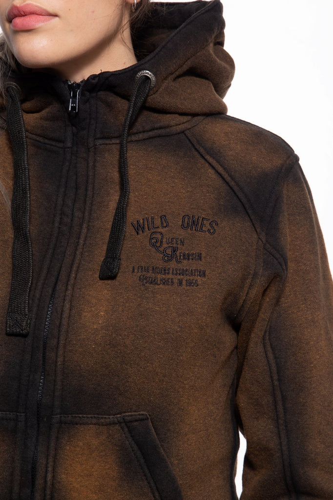 Queen Kerosin - Sweatjacke «Wild Ones Ride Free»