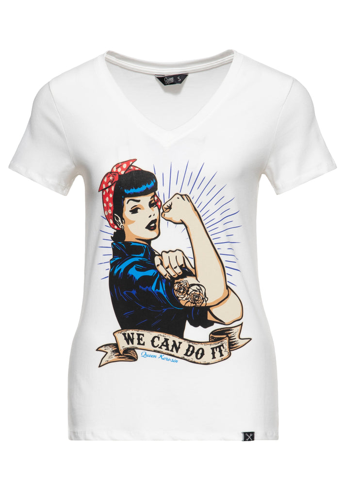 Queen Kerosin - T-Shirt mit Retro - Print «We can do it»