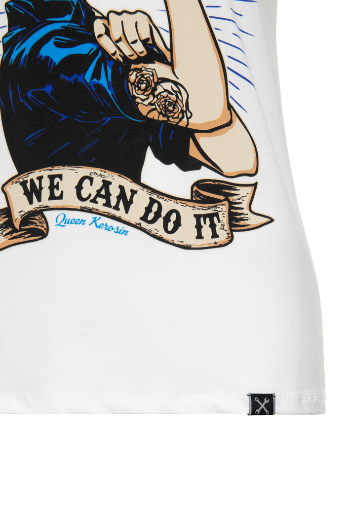 Queen Kerosin - T-Shirt mit Retro - Print «We can do it»