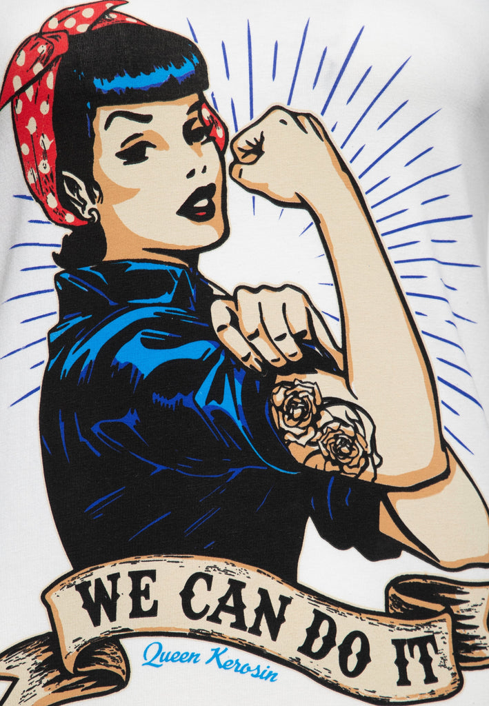 Queen Kerosin - T-Shirt mit Retro - Print «We can do it»