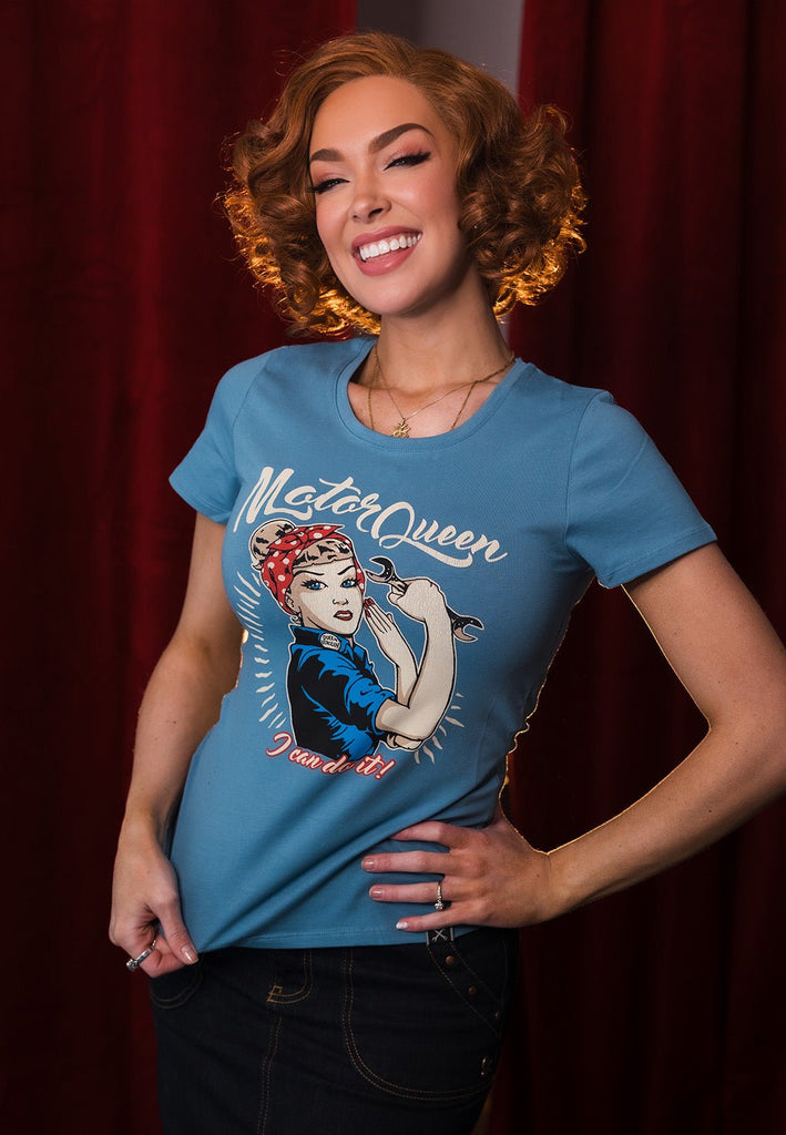 Queen Kerosin - T-Shirt «Motor Queen I can do it»