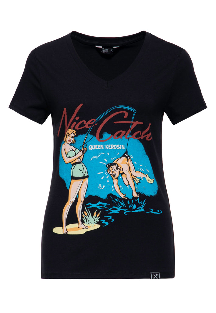 Queen Kerosin - T-Shirt «Nice Catch»