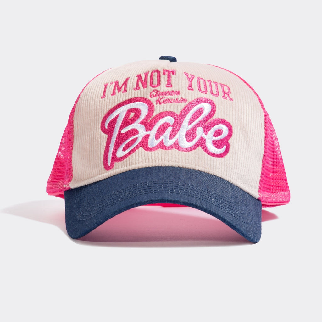 Queen Kerosin - Trucker Cap mit Cord - Front «Not Your Babe»