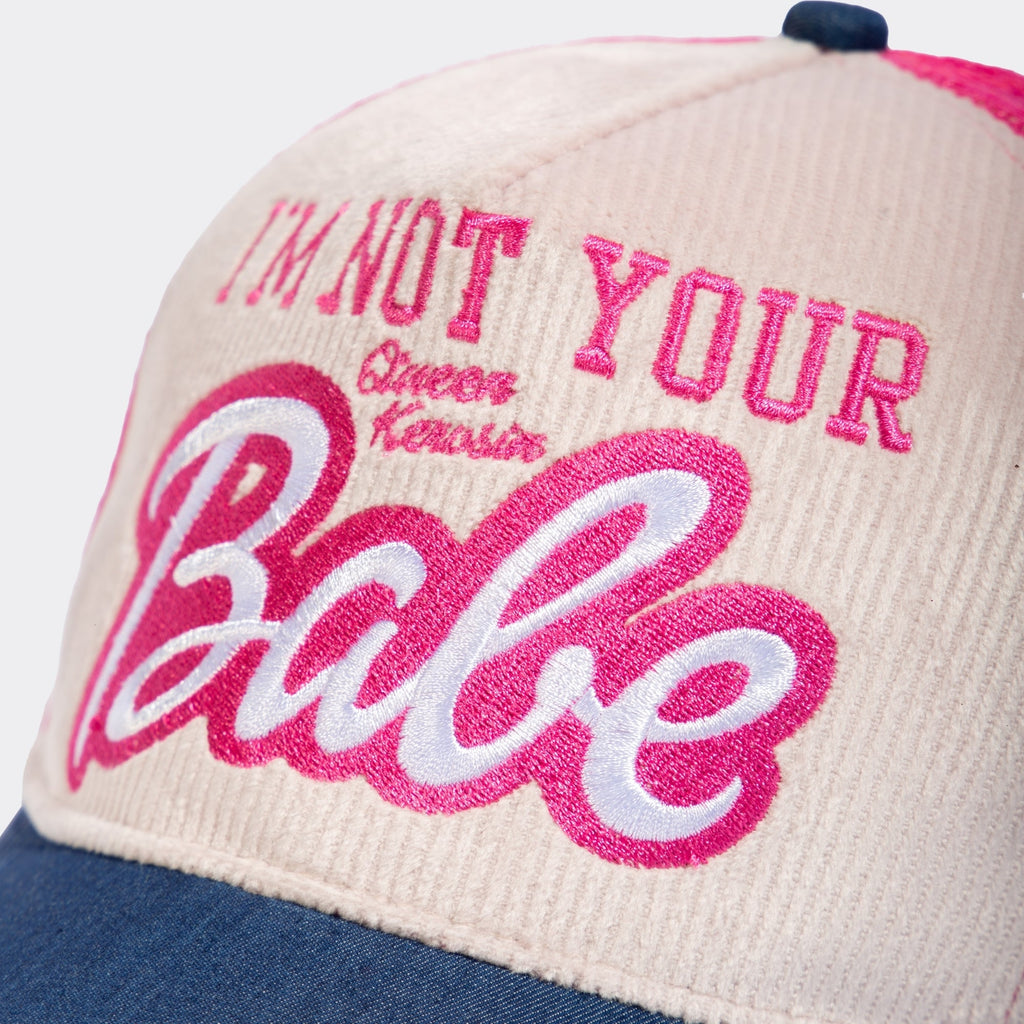 Queen Kerosin - Trucker Cap mit Cord - Front «Not Your Babe»