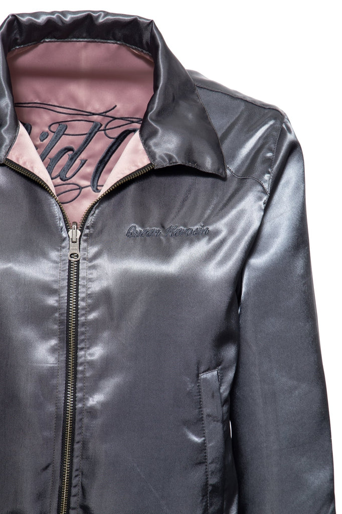 Queen Kerosin - Wendejacke aus Satin mit Stickerei «Wild One»