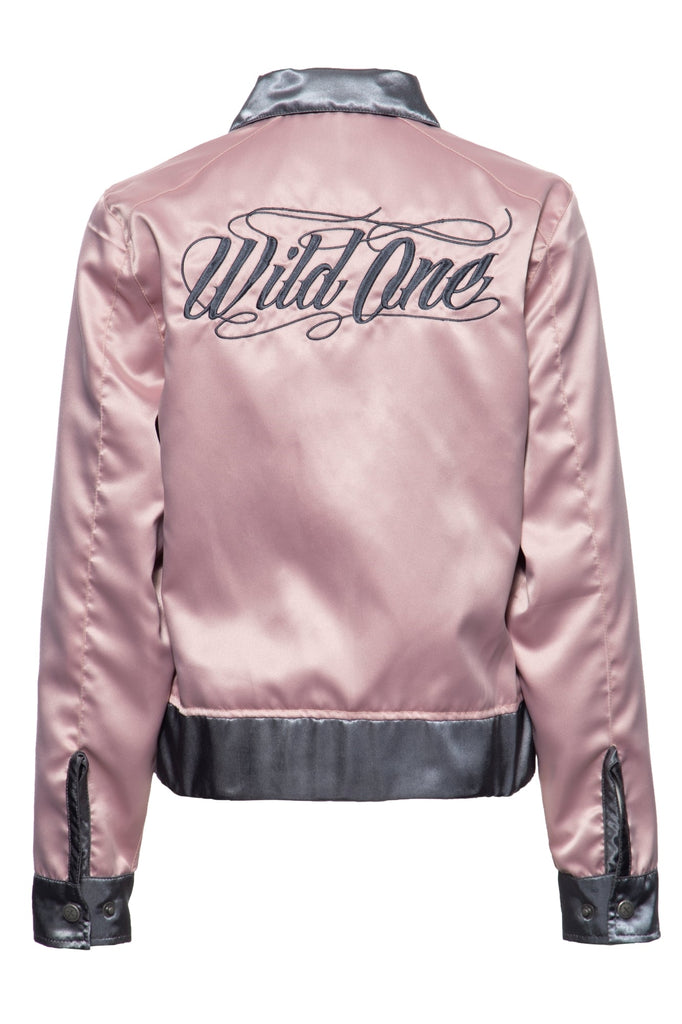 Queen Kerosin - Wendejacke aus Satin mit Stickerei «Wild One»