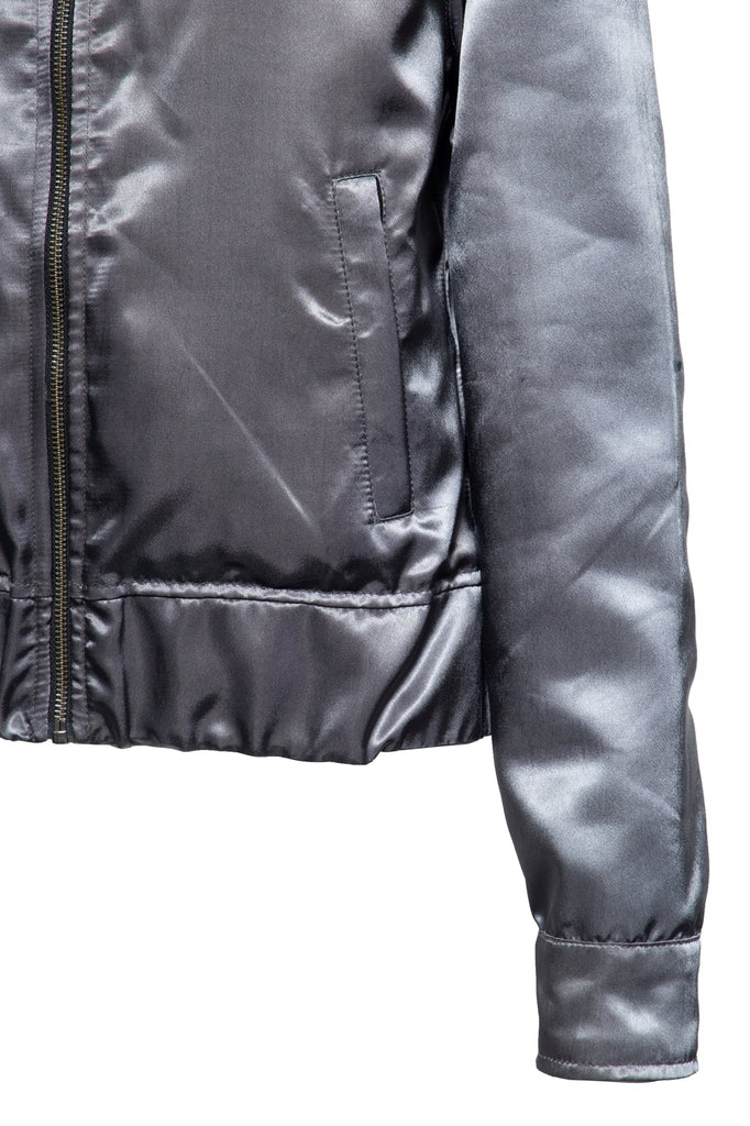 Queen Kerosin - Wendejacke aus Satin mit Stickerei «Wild One»