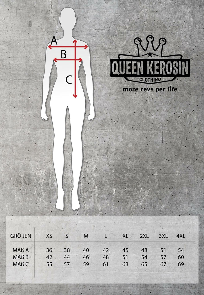 Queen Kerosin - Wide Fit T-Shirt mit Print auf der Brut und im Rücken «More hearts per life»