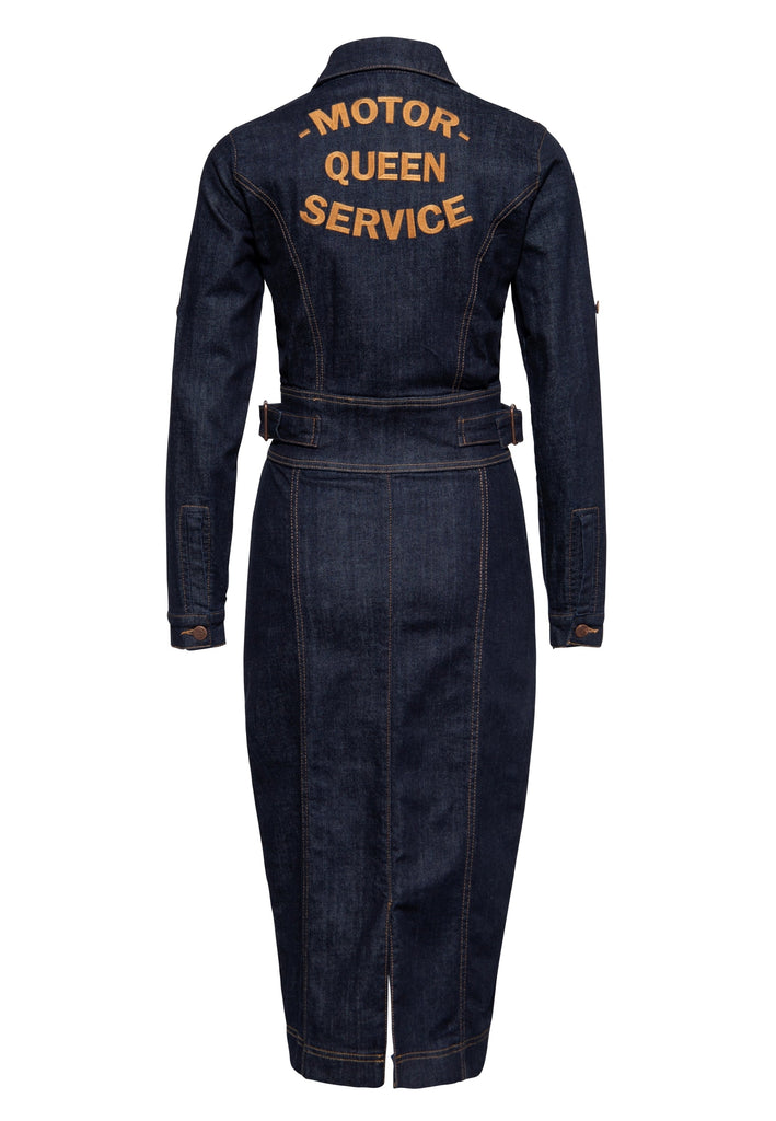 Queen Kerosin - Workwear Pencil Kleid «Motor Queen Service»