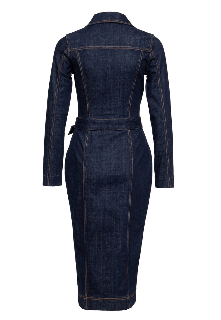 Queen Kerosin - Workwear Pencil Kleid «Q Crown»