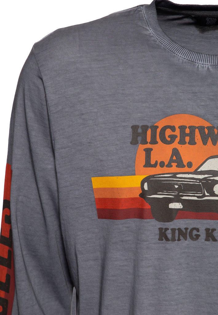 King Kerosin - Acidwash Longsleeve «Highway to LA»