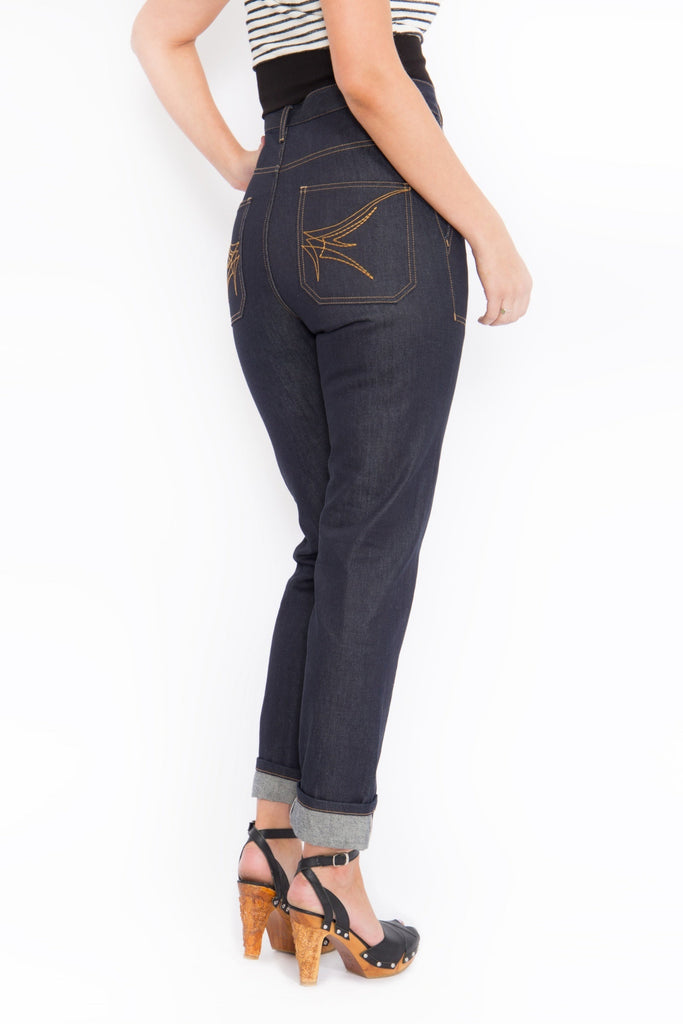 Queen Kerosin - Authentic Selvedge Jeans «Red Selvedge»