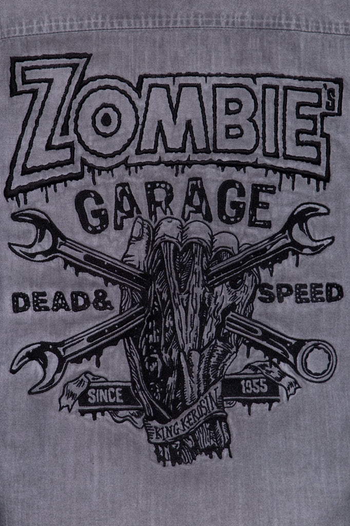 King Kerosin - Authentisches Langarmhemd «Zombie Garage»