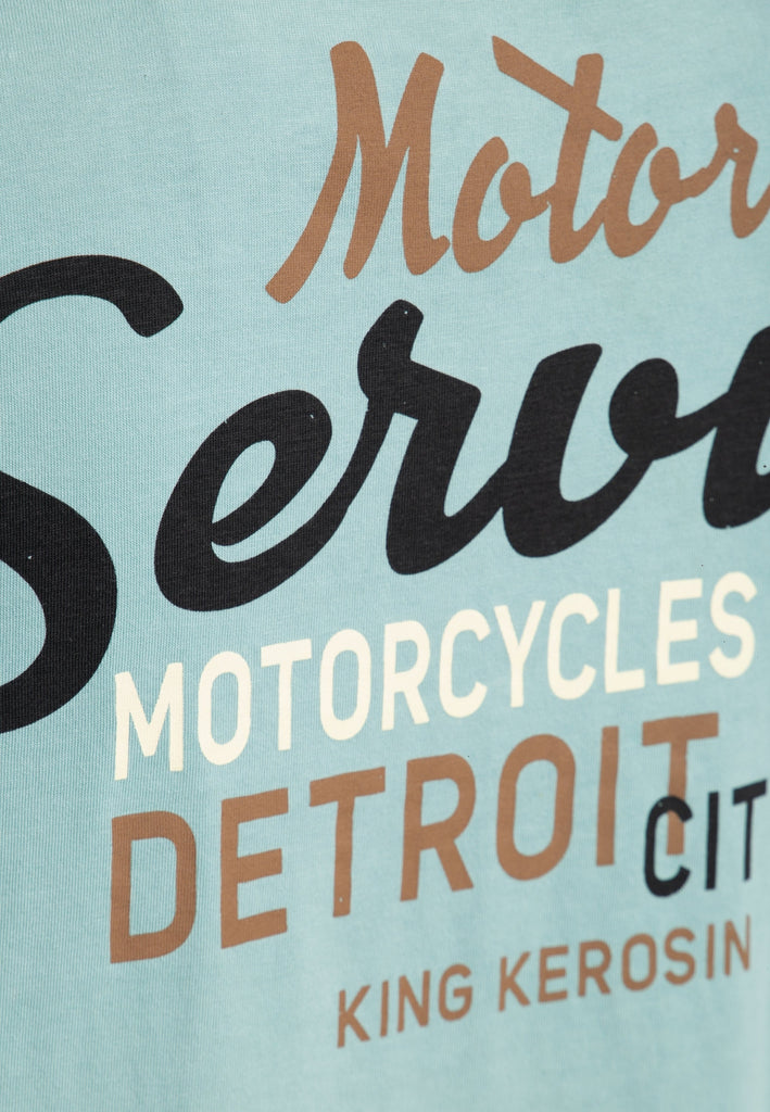 King Kerosin - Classic T-Shirt Acid washed Print «Detroit Motor Service»