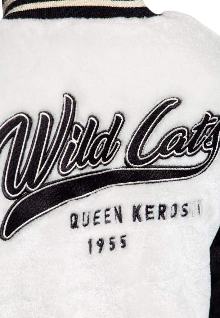 Queen Kerosin - College Fake-Fur Jacke «Wild Cats»