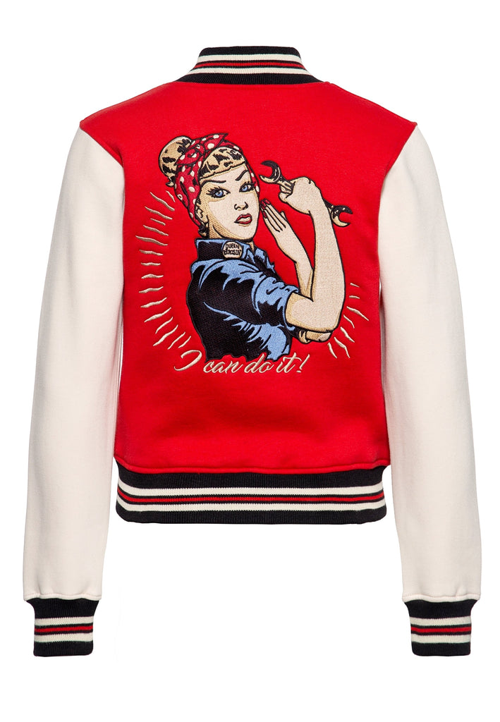 Queen Kerosin - College Sweatjacke «I Can Do It!»