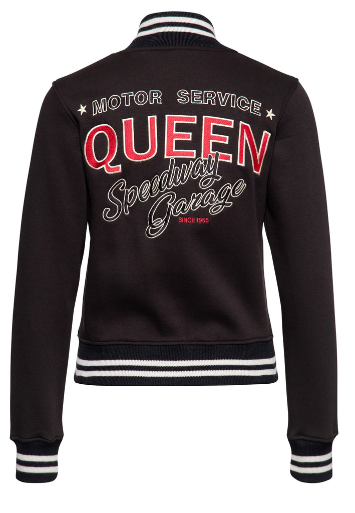 Queen Kerosin - College Sweatjacke «Motor Service Queen»