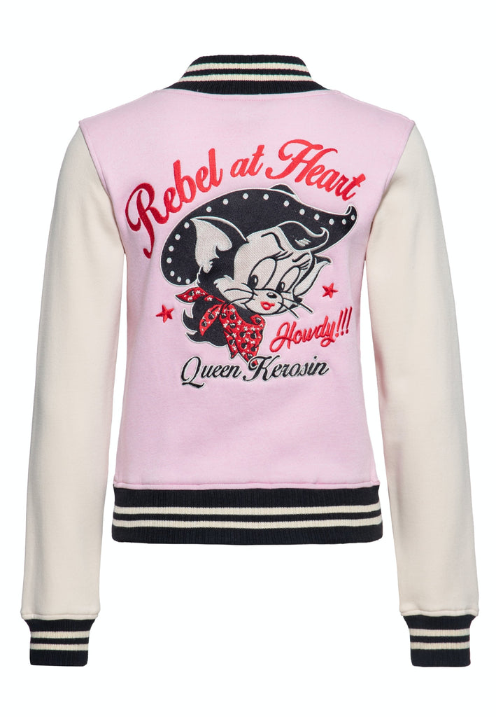 Queen Kerosin - College Sweatjacke «Rebel at Heart»