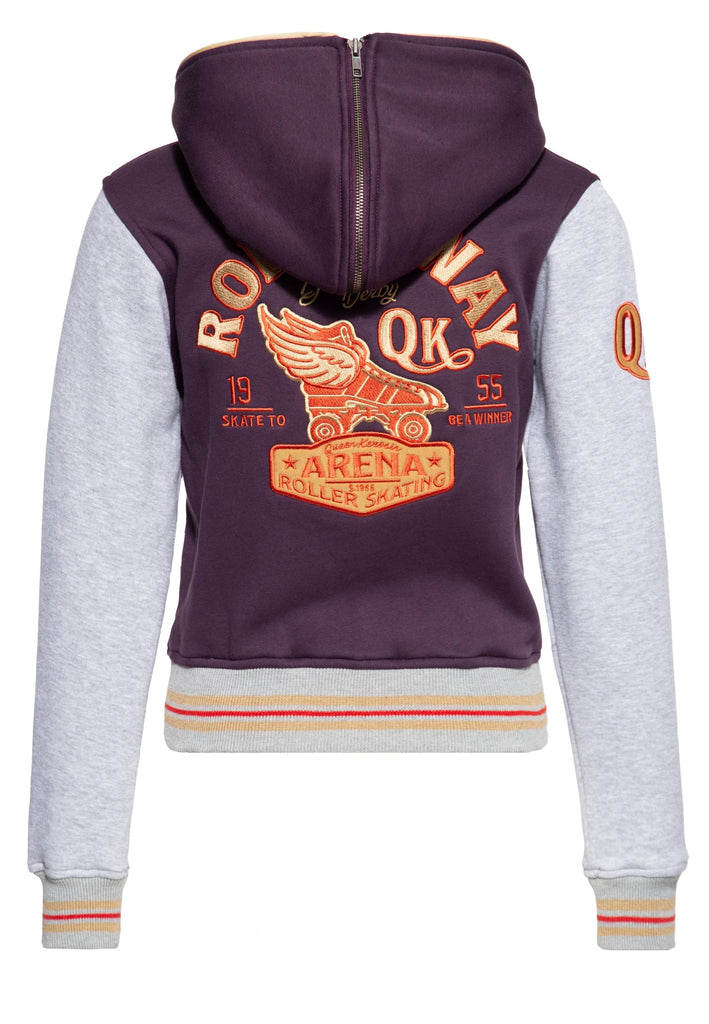 Queen Kerosin - College Sweatjacke «Rollerway»