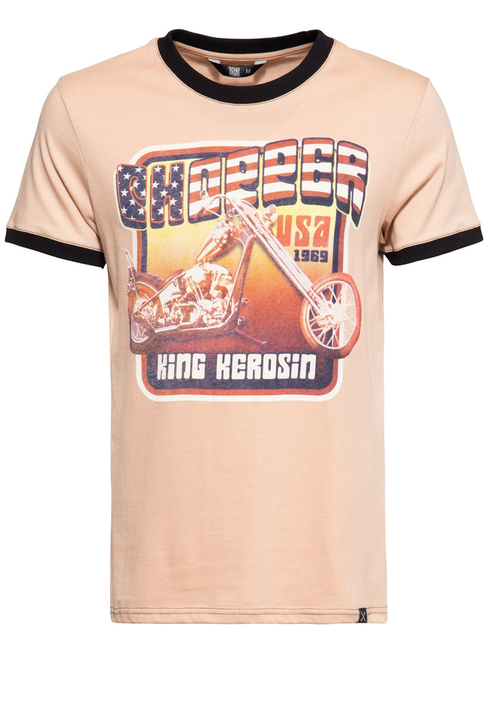 Queen Kerosin Contrast T-Shirt «Chopper USA»