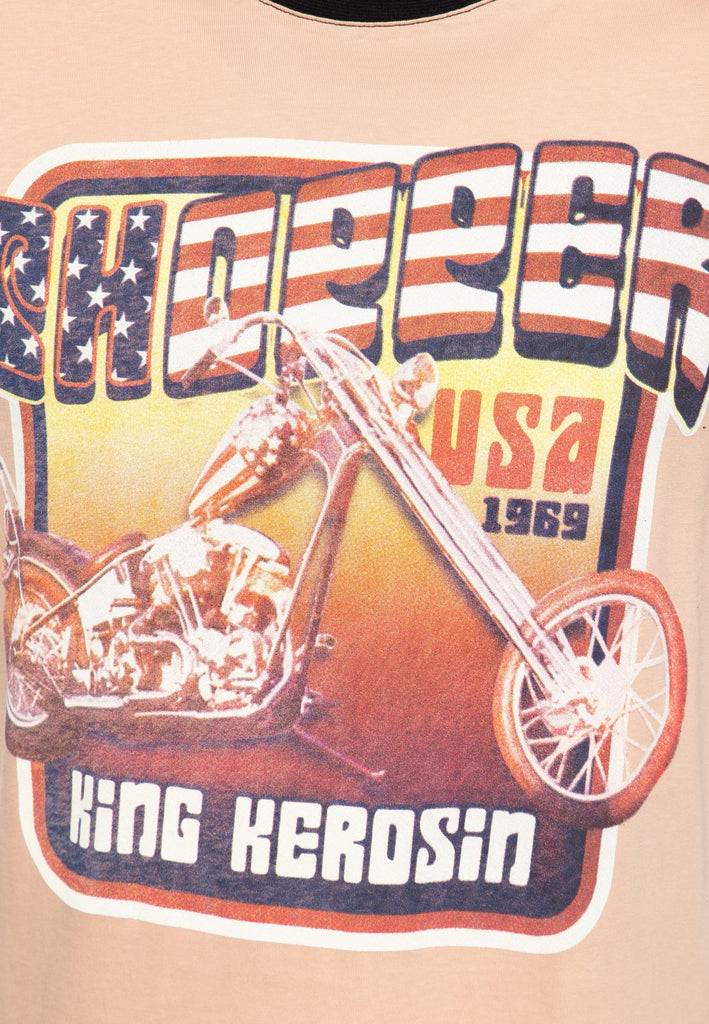 King Kerosin - Contrast T-Shirt «Chopper USA»