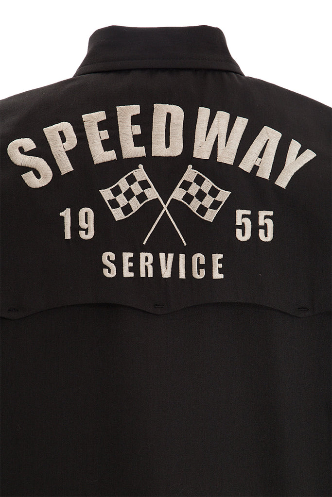 King Kerosin - Gabardine Jacke mit großem Rückenstick «Speedway»