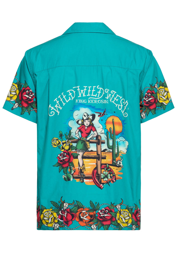 King Kerosin - Hawaiihemd «Wild Wild West Texas» aus Bio-Baumwolle
