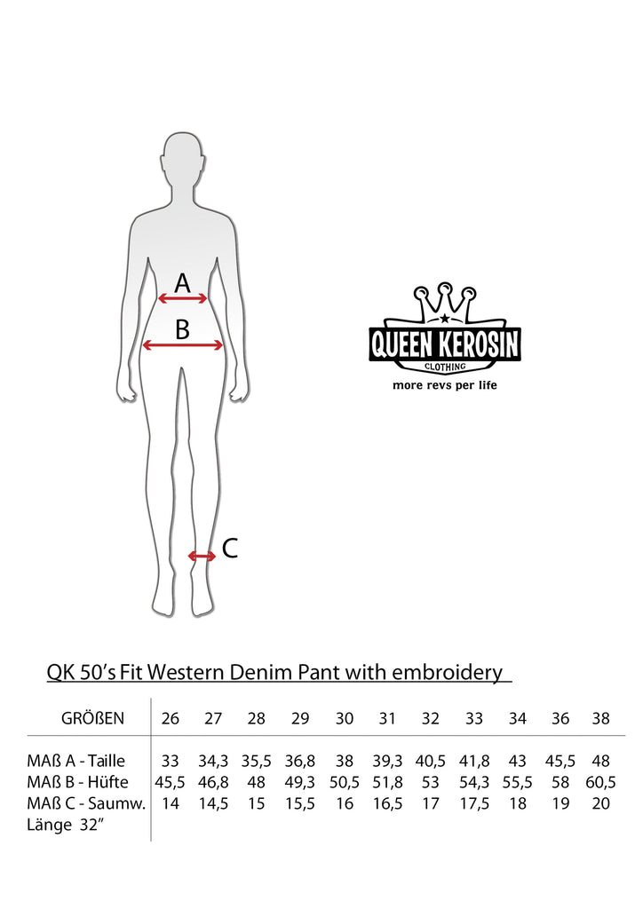 Queen Kerosin - High Waist Jeanshose