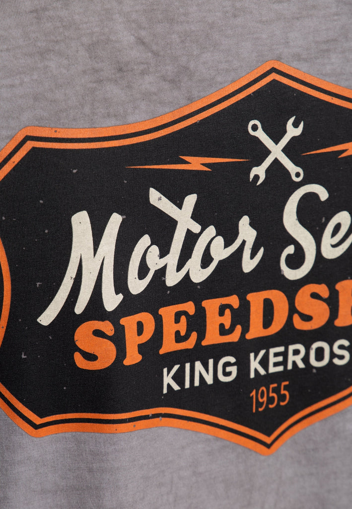 Inside Oilwashed Longsleeve «Motor Service Speedshop» - KING KEROSIN