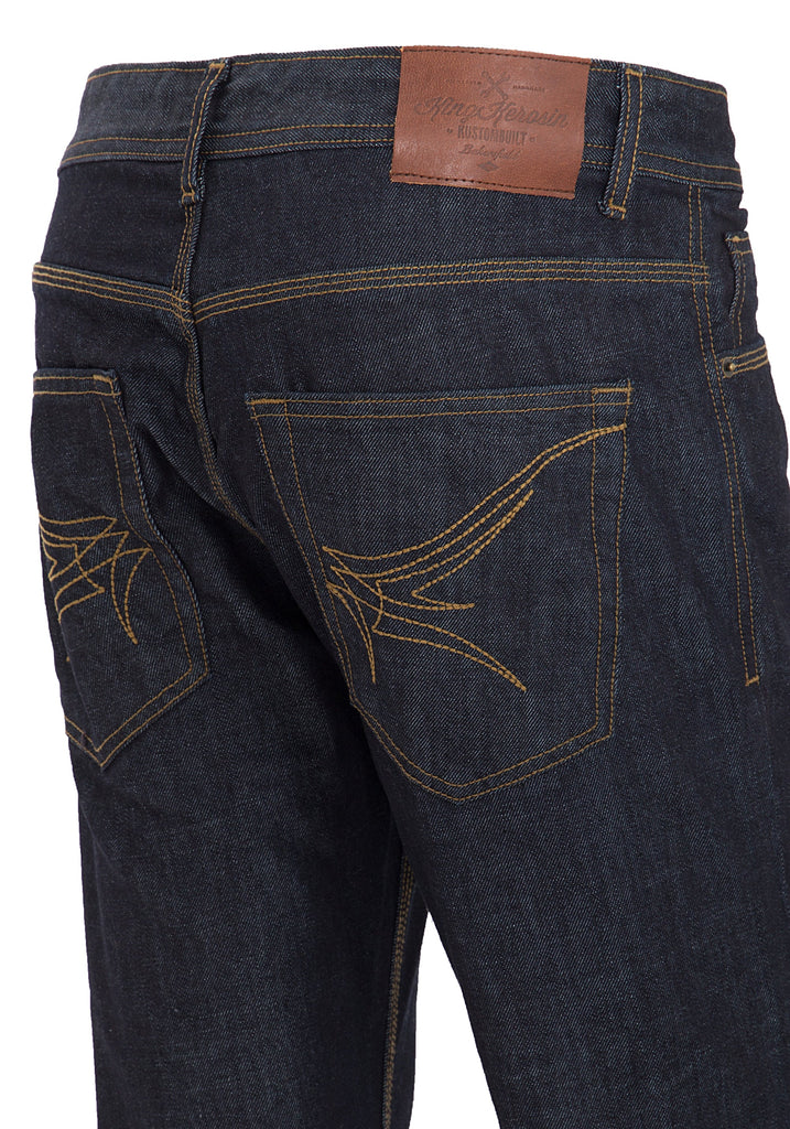 King Kerosin - Regular Fit Jeans in dark blue mit Logo-Patch «Robin»