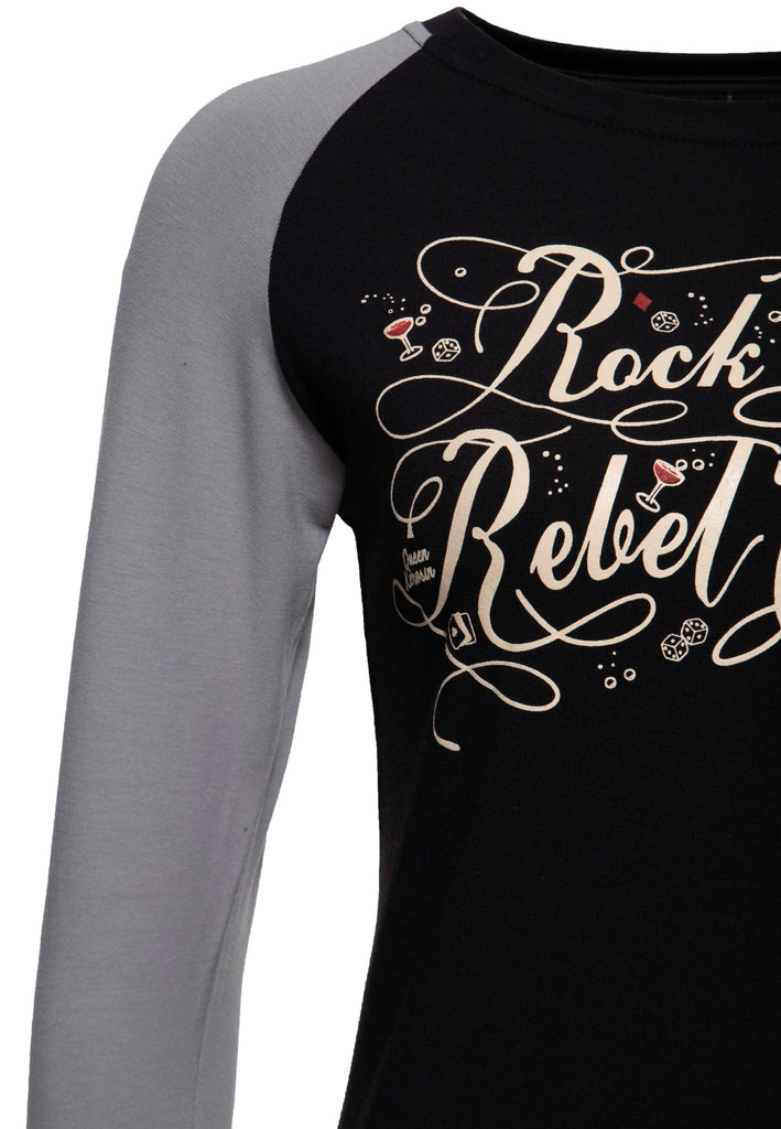 Langarmshirt «Rock'n' Roll Rebel Queen» - KING KEROSIN