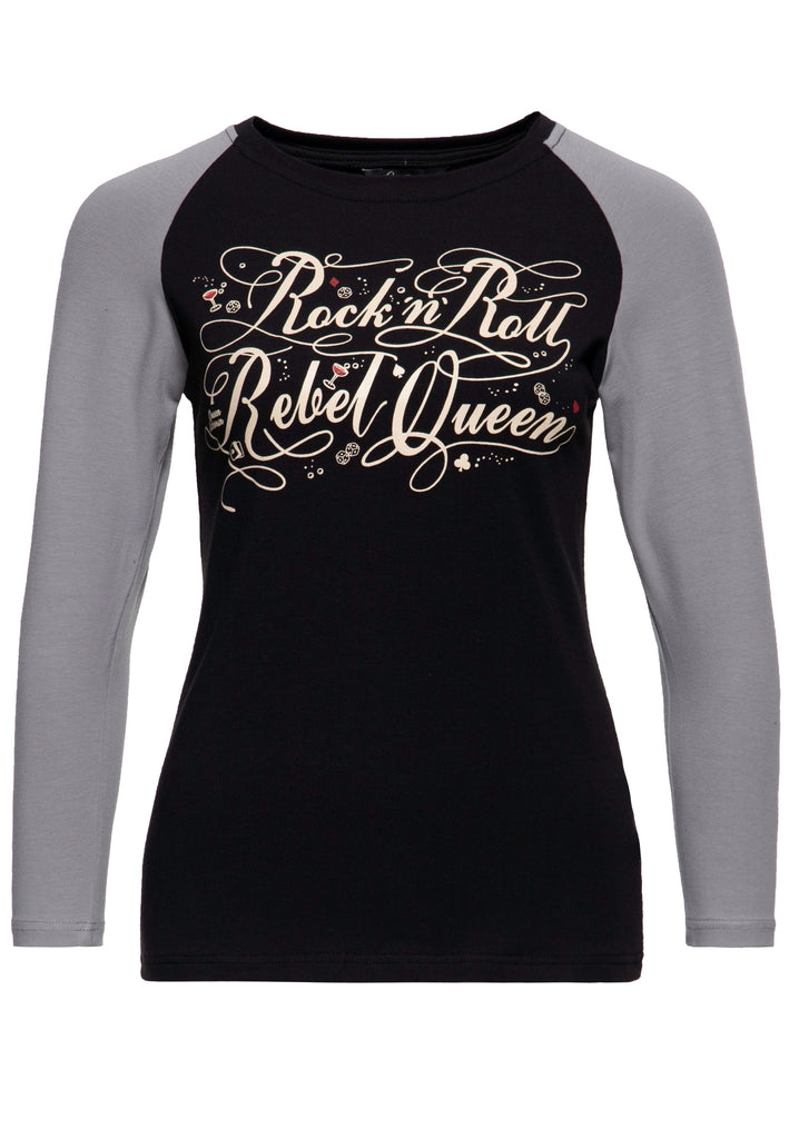 Langarmshirt «Rock'n' Roll Rebel Queen» - KING KEROSIN