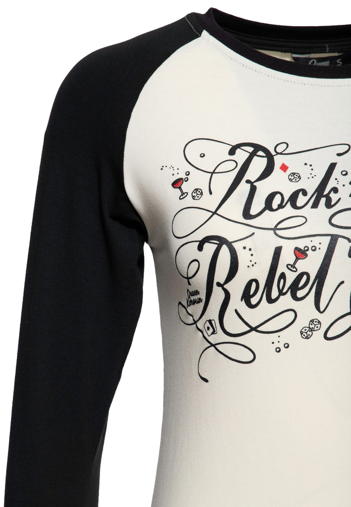 Langarmshirt «Rock'n' Roll Rebel Queen» - KING KEROSIN