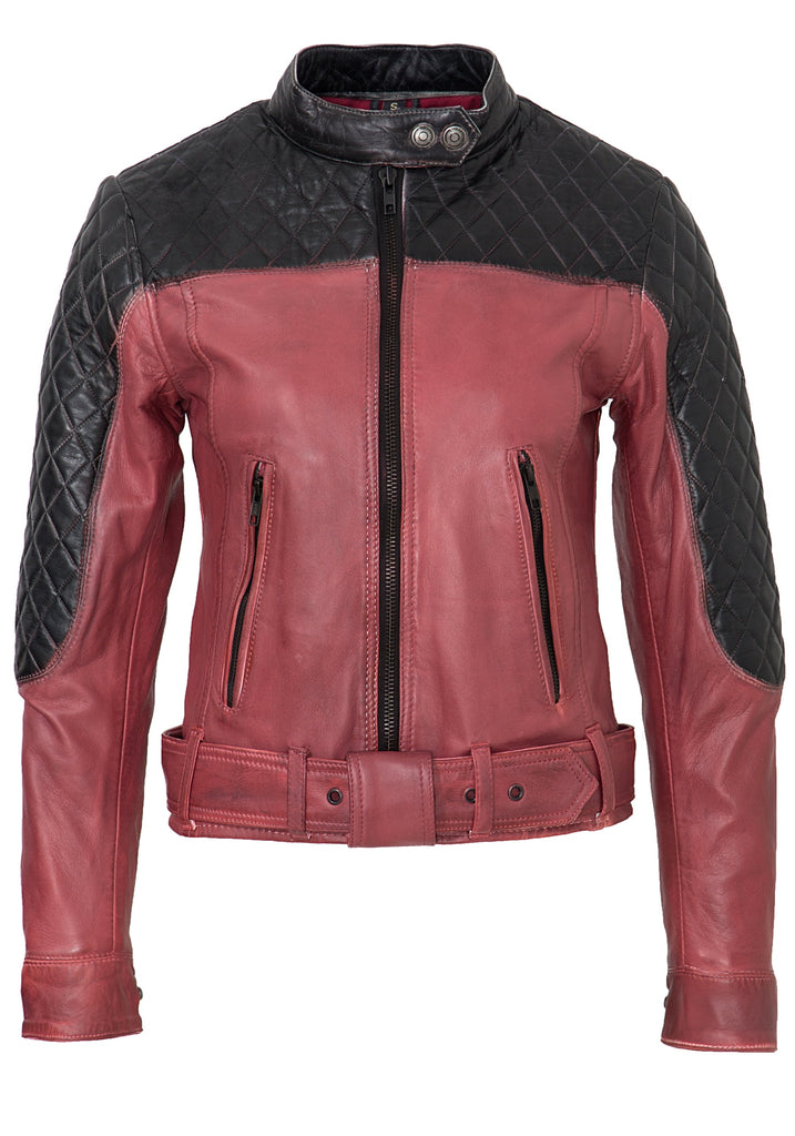 Queen Kerosin Lederjacke im Racing Look