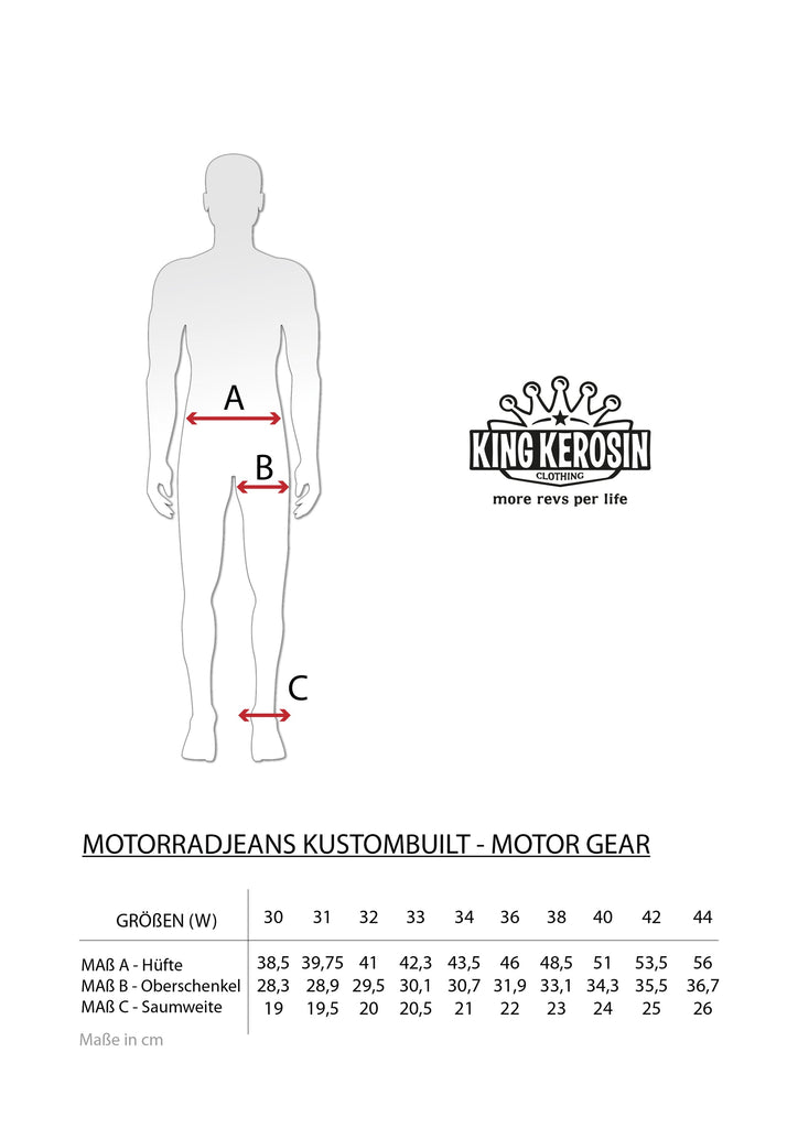 King Kerosin - Motorradjeans «Kustombuilt»