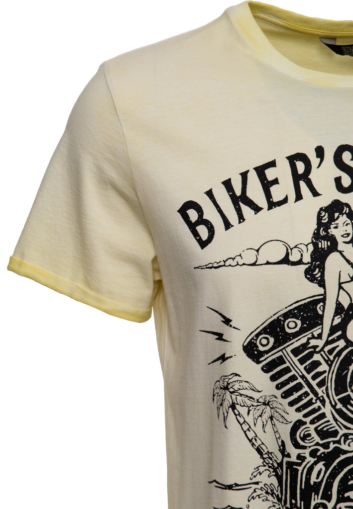 King Kerosin - Oil Wash T-Shirt «Bikers Island»