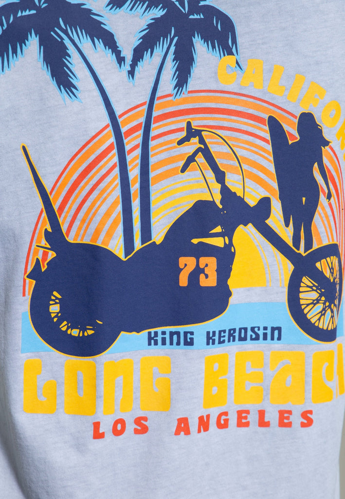 King Kerosin - Oil Wash T-Shirt «Long Beach»