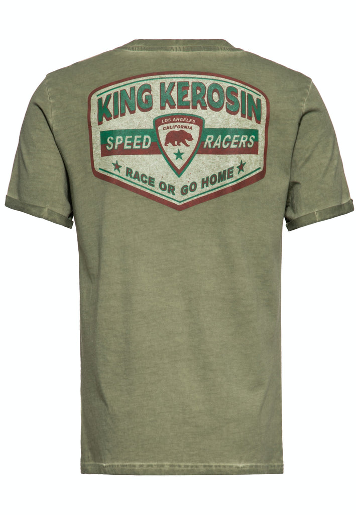 King Kerosin - Oil Washed T-Shirt «Speedway 1955»